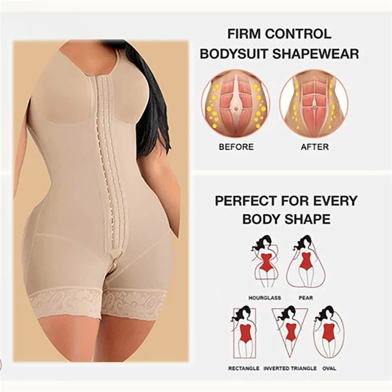 Cincher High Compression Short Girdle With Brooches Bust For Daily And Post-Surgical