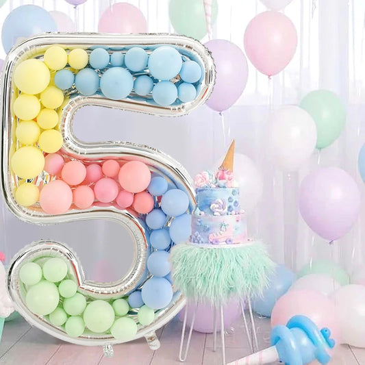 68inch Large Foil Number Balloon DIY Filling Frame 1st 18th Birthday