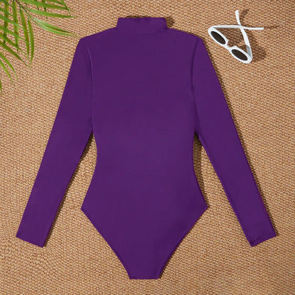 2025 Slim Fit Rash Guard Long Sleeve Swimsuit