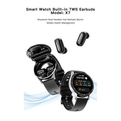 GEJIAN X10 Headset Smart Watch TWS Two In One Wireless Bluetooth Dual Headset Call