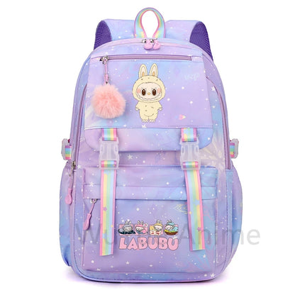Mochila estampada fofa de anime para adolescentes estudantes crianças meninas meninos mochila escolar