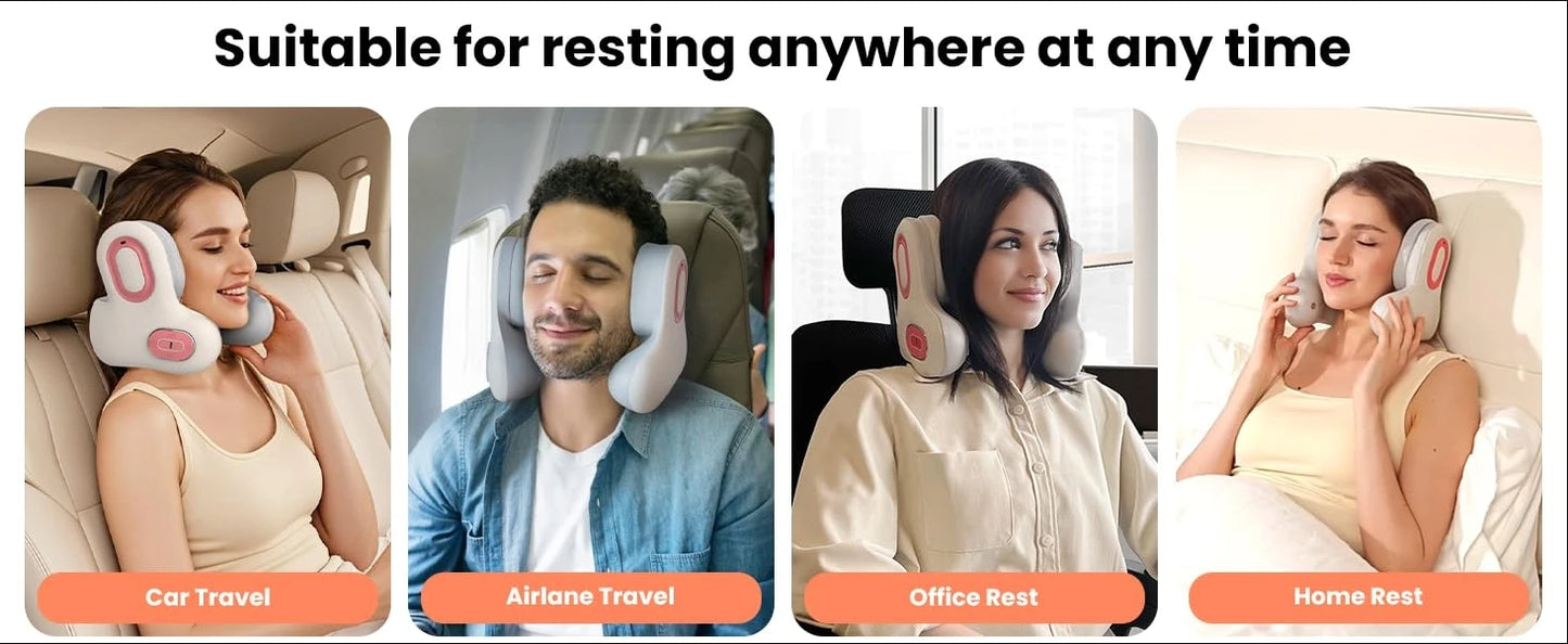Neck Massager and Heat, U-Shape Memory Foam Airplane Pillows