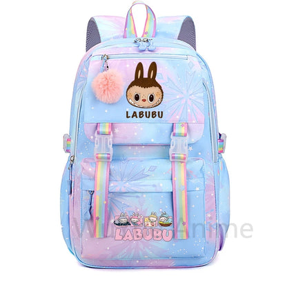 Mochila estampada fofa de anime para adolescentes estudantes crianças meninas meninos mochila escolar