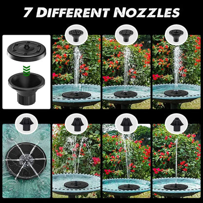 Solar Fountain Pump for Bird Bath with Lights,3.5W Solar Water Fountain