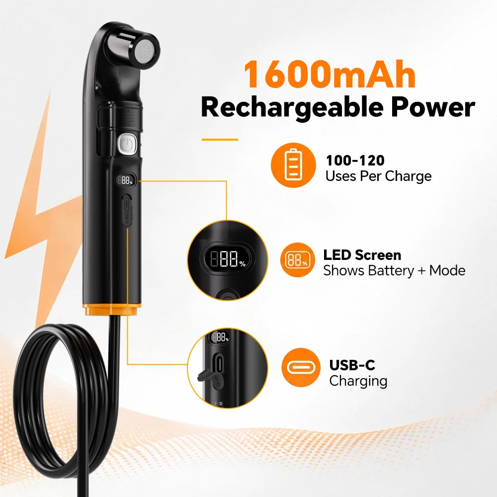 Electric Portable Bidet, 2-in-1 Shower & Bidet Nozzle, Rechargeable Travel Sprayer
