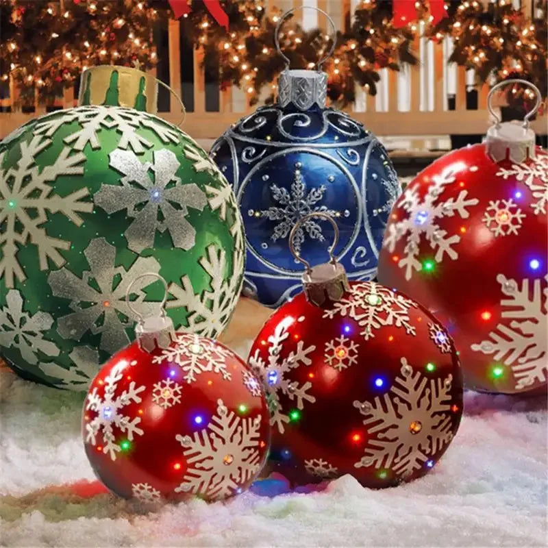 Outdoor Christmas Inflatable Decorated Ball 60cm PVC Giant Big Large Balls Xmas