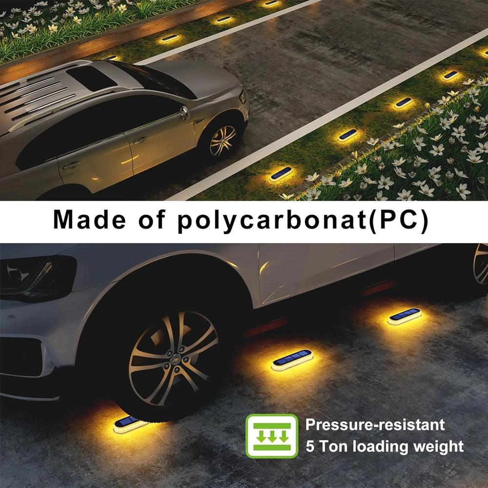 Solar Powered LED Outdoor Deck Lights IP68 Waterproof Automatic On/Off