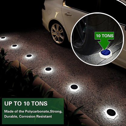 Solar Powered LED Outdoor Deck Lights IP68 Waterproof Automatic On/Off
