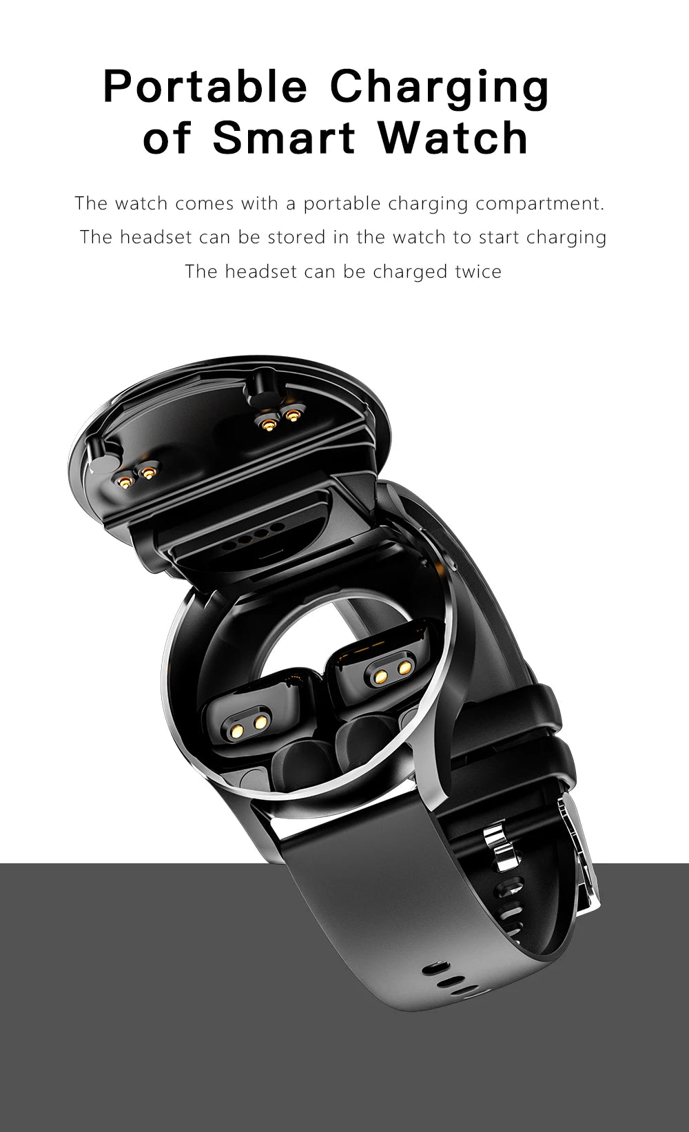 GEJIAN X10 Headset Smart Watch TWS Two In One Wireless Bluetooth Dual Headset Call