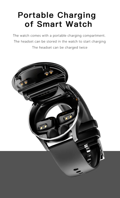 GEJIAN X10 Headset Smart Watch TWS Two In One Wireless Bluetooth Dual Headset Call
