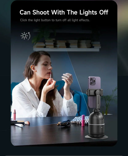 VIKEFON Estabilizador de cardán con seguimiento facial automático inteligente 360° Trípode con palo selfi