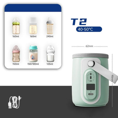 USB Charging Baby Bottle Warmer Bag Insulation Cover Heating Bottle