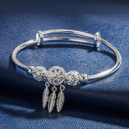 Luxury 925 Sterling Tree Leaf Bracelet for Women Fashion Designer