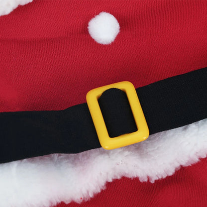 Funny Cat Costume For Christmas Festival Cute Santa Claus Cosplay Pet Jumpsuit