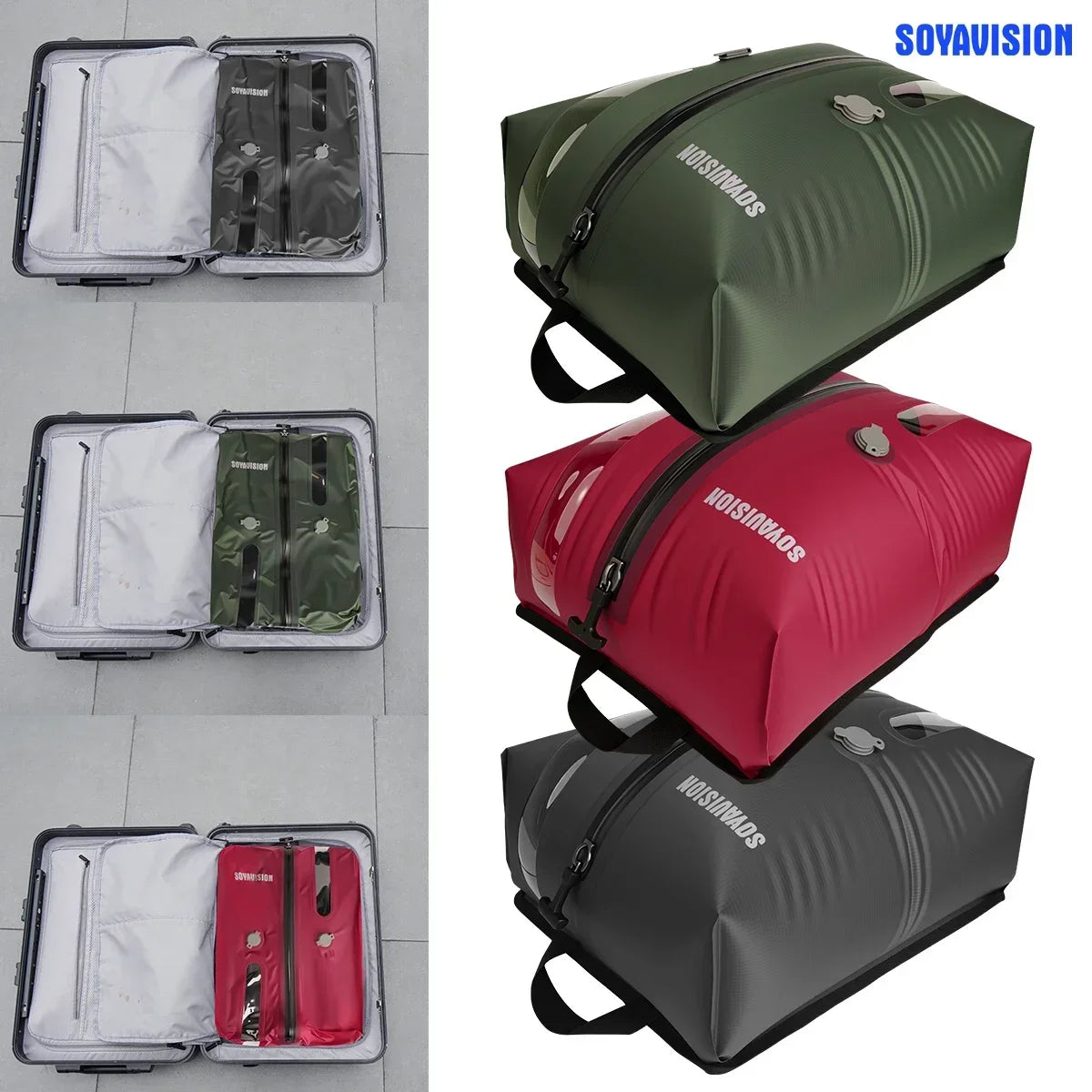 ¡Gran oferta! Bolsas de vacío de TPU S M L, bolsas de compresión al vacío reutilizables, equipaje impermeable