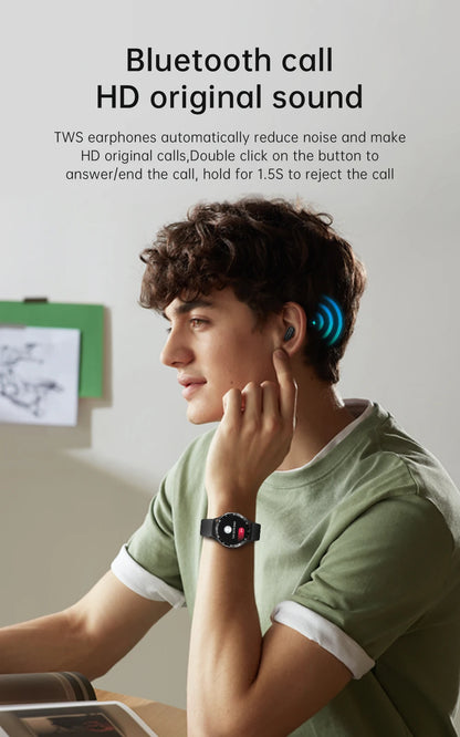 eart Rate BloodX10 2 in 1 Smart Watch With Earbuds Smartwatch TWS Bluetooth