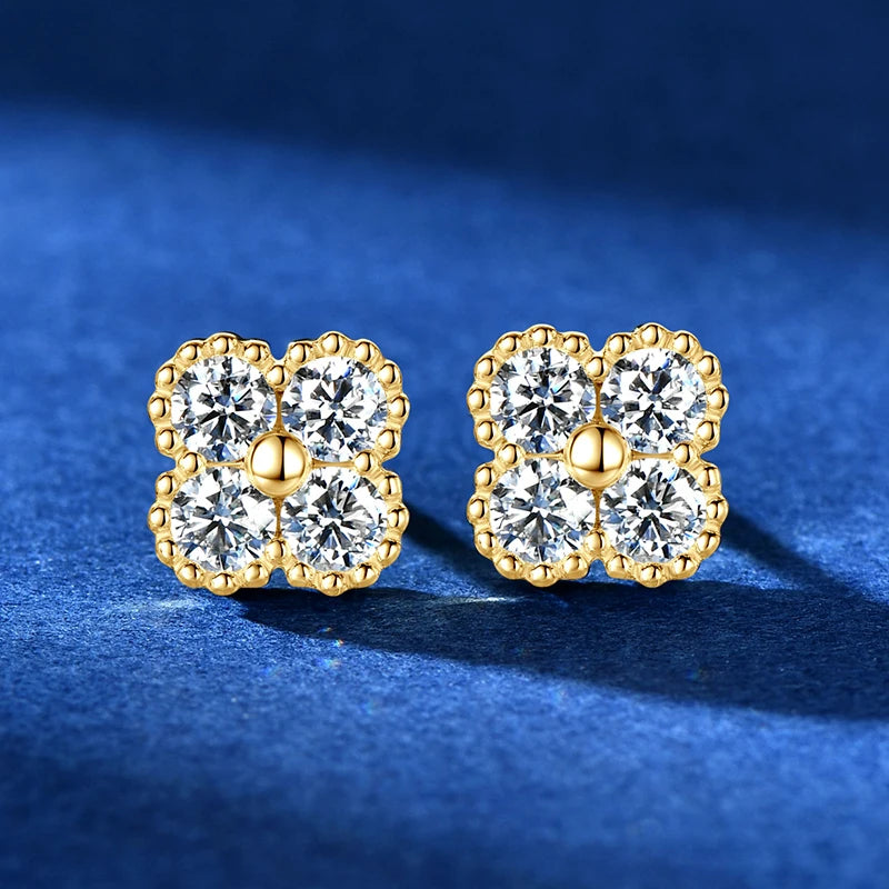 18k Gold Plated 925 Silver 3mm Moissanite Necklace Earrings Bracelet Sets 3 In 1