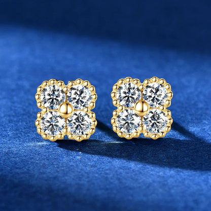 18k Gold Plated 925 Silver 3mm Moissanite Necklace Earrings Bracelet Sets 3 In 1
