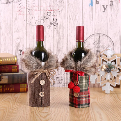 Christmas Wine Bottle Cover Merry Christmas Decoration For Home