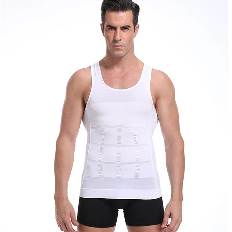 Men's Shapewear Slimming Body Corset Vest Shirt Compression Abdomen