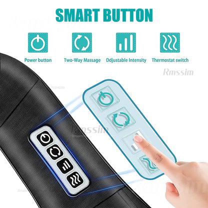 U Shape Deep Kneading Electric Massage Pillow For Neck Waist Leg Body