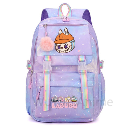 Mochila estampada fofa de anime para adolescentes estudantes crianças meninas meninos mochila escolar