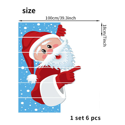 6PCS Christmas Staircase Background Cloth Xmas decoration 2025 Xmas