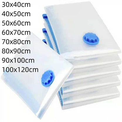 Vacuum Storage Bags With Valve Folding Compressed Space Saving Clothes Storage