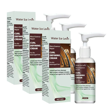 Crema definidora de rizos Maca Essence con keratina y colágeno de secado rápido