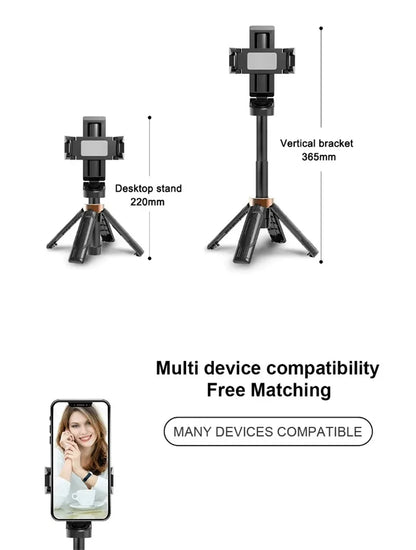 MEUYAG 2026 New Tripod,phone Stand with Bluetooth shutter,Wireless Selfie Stick brackets