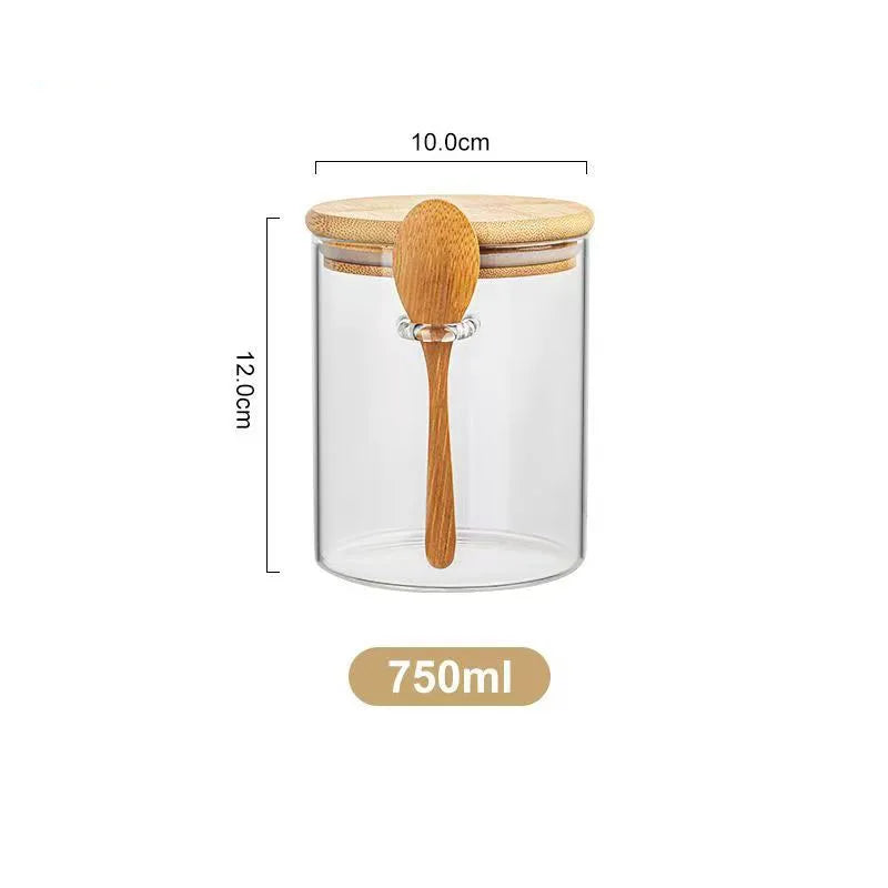 1 recipiente hermético para alimentos, para cocina, de vidrio.