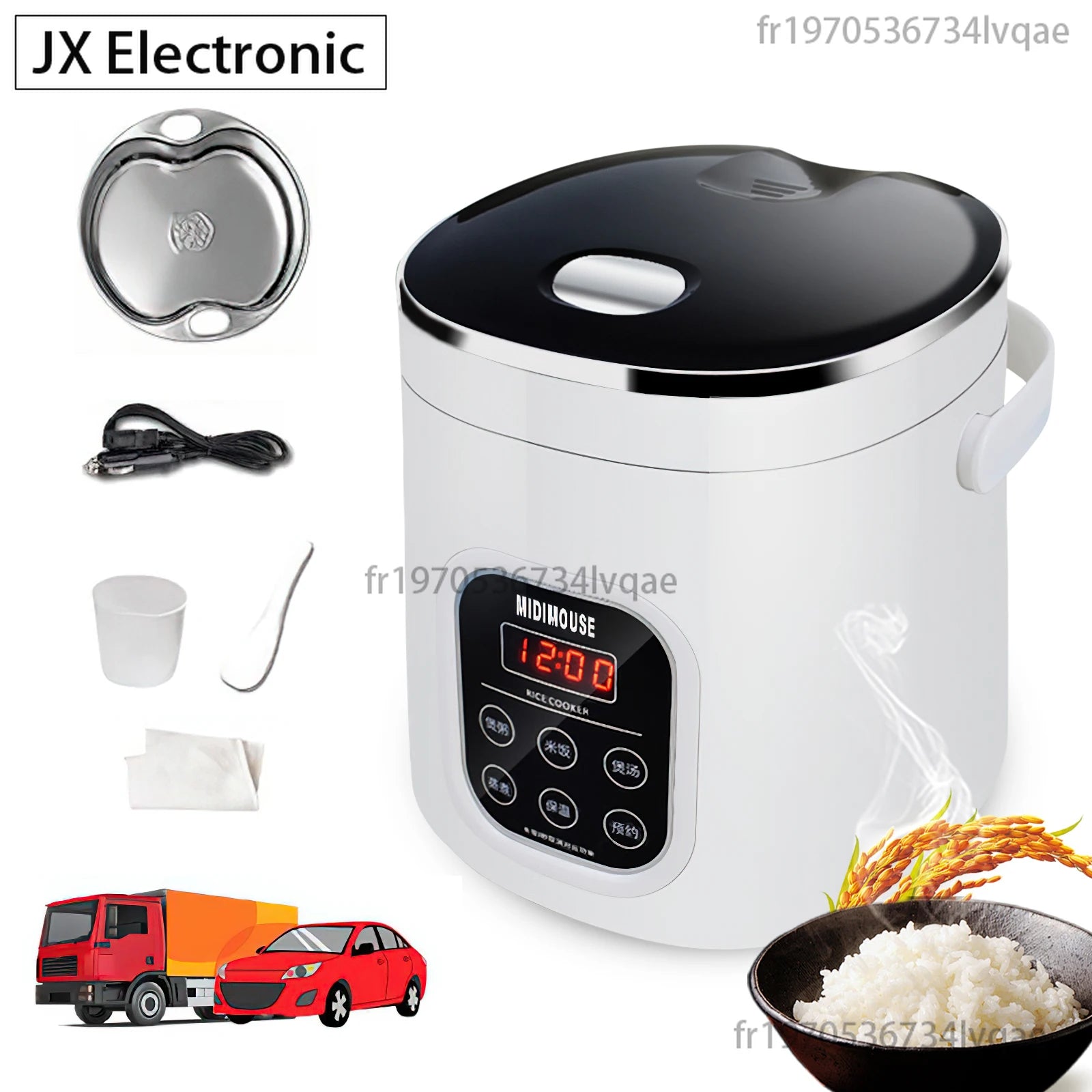 2L Portable Rice Cooker Used in Car and Home – Natemo