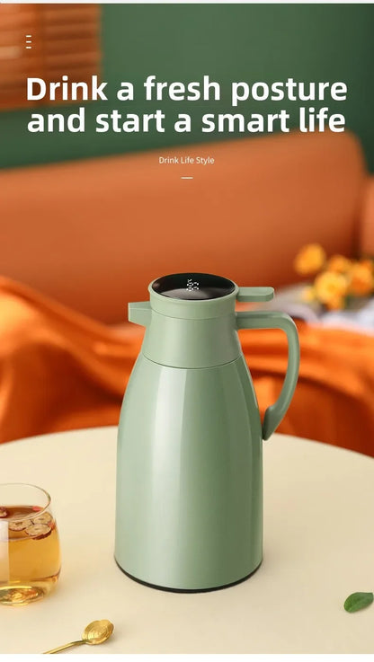 Hervidor térmico de cocina con pantalla digital para café, termo de vidrio de 1/1,3/2 l