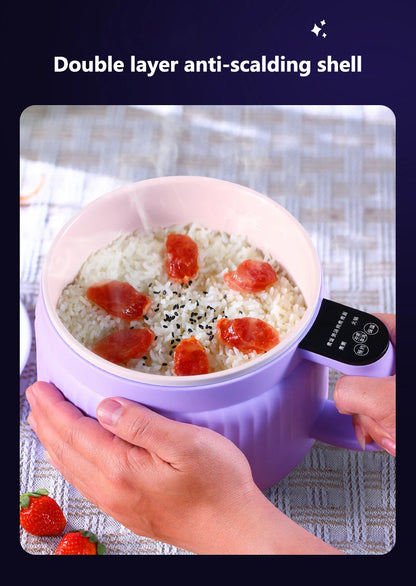 Olla arrocera inteligente portátil sartén eléctrica fideos taza hirviendo olla caliente