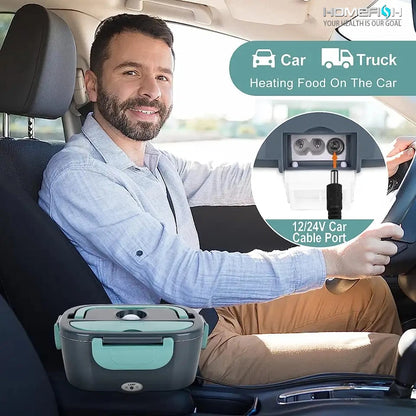 Fiambrera Eléctrica Calentador de Comida Portátil para Coche u Hogar