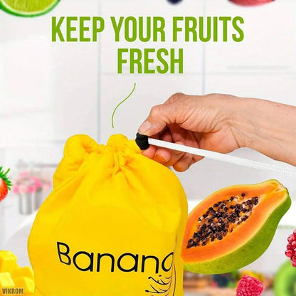 1/2/3/5Pcs Durable Yellow Banana Storage Bags Insulated Fruit Vegetable Fresh-keep