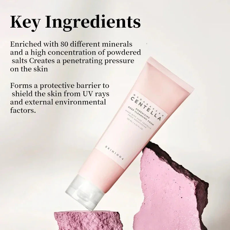 Suero facial tónico con ampolla de sal rosa fresca de productos originales de Centella coreana