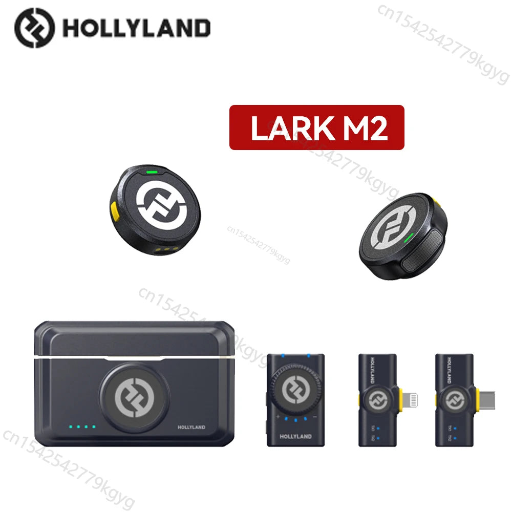 Micrófono de solapa inalámbrico Hollyland Lark M2 para iPhone, cámara, alcance de 300 m
