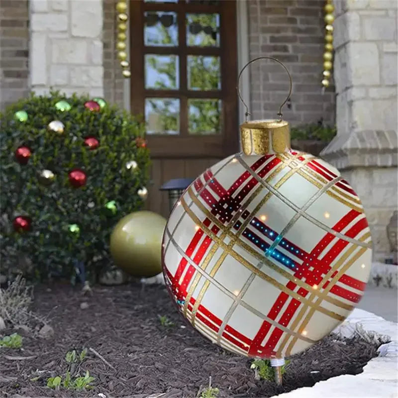 Outdoor Christmas Inflatable Decorated Ball 60cm PVC Giant Big Large Balls Xmas