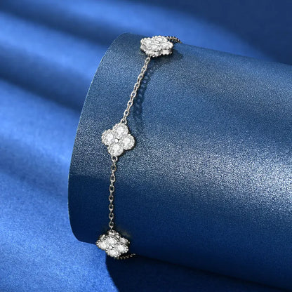 18k Gold Plated 925 Silver 3mm Moissanite Necklace Earrings Bracelet Sets 3 In 1