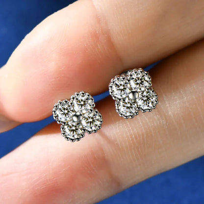 18k Gold Plated 925 Silver 3mm Moissanite Necklace Earrings Bracelet Sets 3 In 1