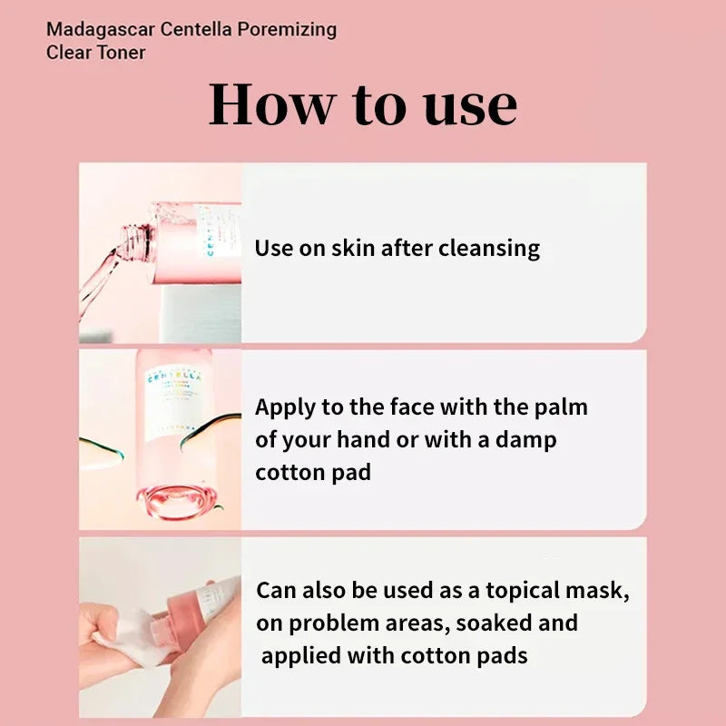 Suero facial tónico con ampolla de sal rosa fresca de productos originales de Centella coreana