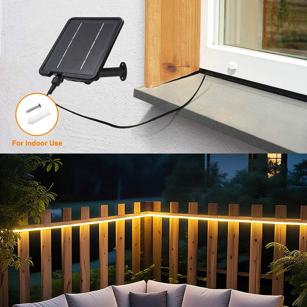 Solar LED Neon Strip Light 5m 10m DC 24V 120LED/m 2835 Flexible Lights 6x12mm Waterproofof