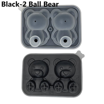 Cute Teddy Bear Ice Cube Making Mold Splash-proof
