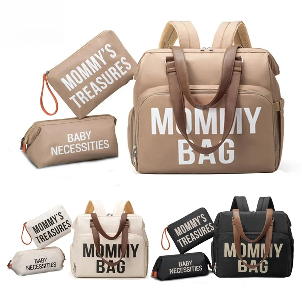Baby Diaper Bag Three-piece Set Maternity Backpack Handbag