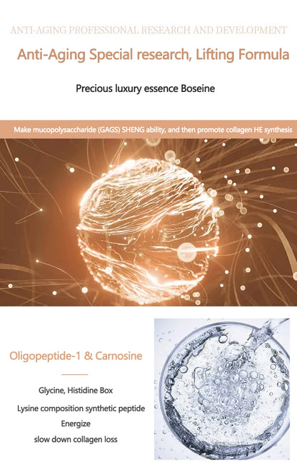 Kit de mascarilla facial coreana con esencia de péptidos de colágeno y ácido hialurónico hidratante.