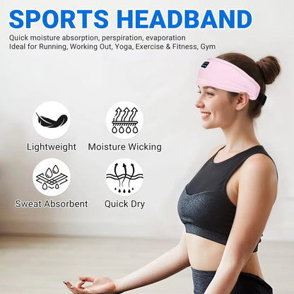 HYE Auriculares Bluetooth Deportivos Diadema Elástica Inalámbricos Música