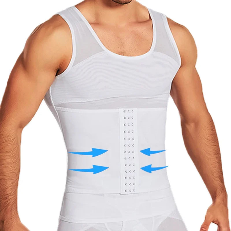 Men's Body Shaper Compression Vest Abdomen Shapewear Tummy Slimming Sheath Belly