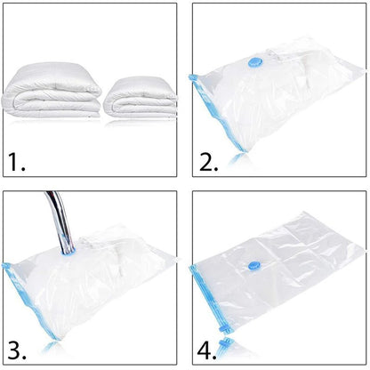 Vacuum Storage Bags With Valve Folding Compressed Space Saving Clothes Storage