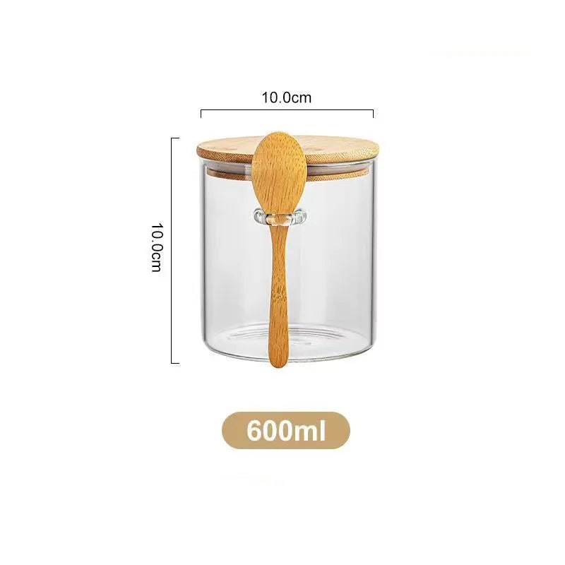 1 recipiente hermético para alimentos, para cocina, de vidrio.